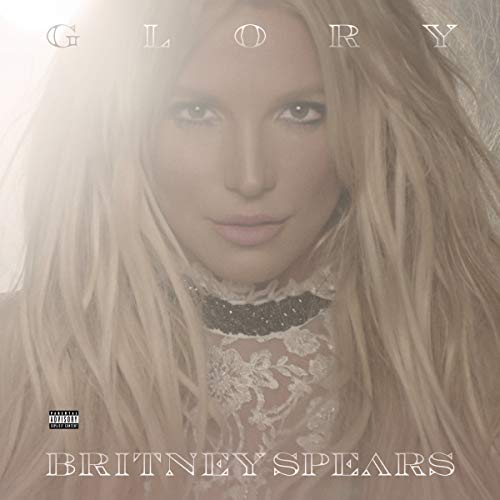 Britney Spears album cover, “Glory,” featuring a close-up of the artist.