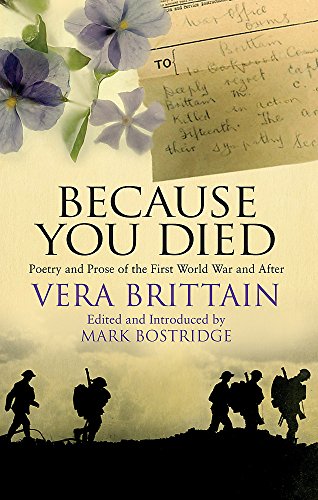 Book cover with flowers, wartime silhouettes, and handwritten letter fragments.