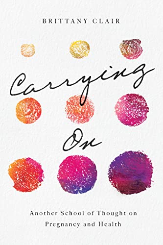 Book cover with colorful dots and handwritten title "Carrying On".