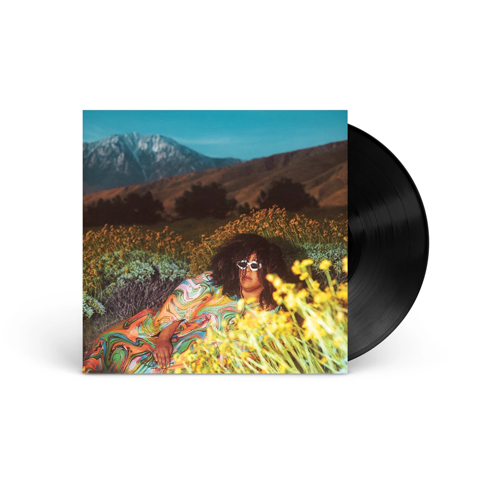 Brittany Howard album cover with a woman in a field and mountains.