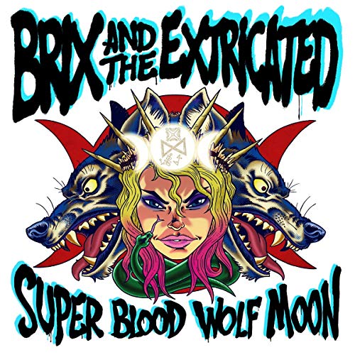 CD cover art: woman with wolf heads and a red moon.