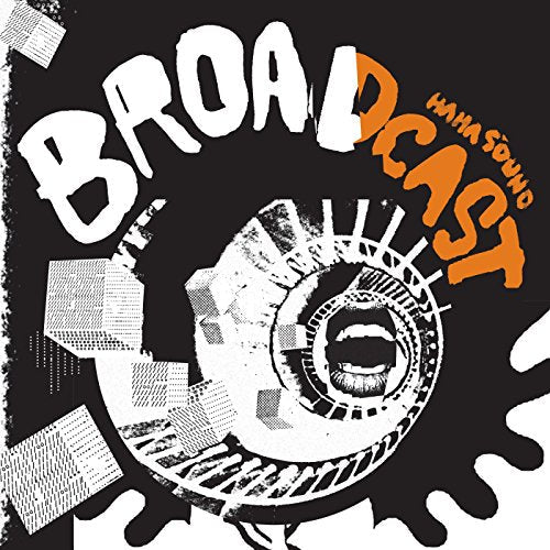 Broadcast - Haha Sound" CD cover with black, white, and orange graphic design.