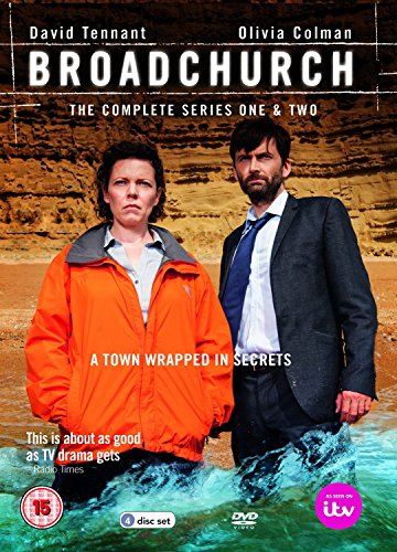 DVD case for British crime drama *Broadchurch*, seasons one and two.