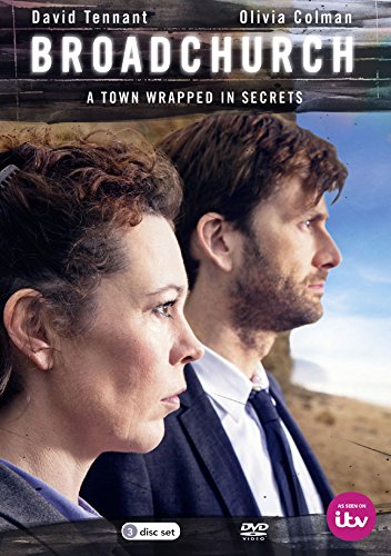 Broadchurch Series 1 DVD cover featuring David Tennant and Olivia Colman.