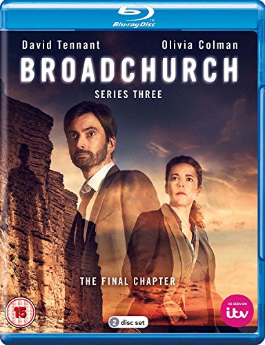 Broadchurch Series 3 Blu-ray cover featuring David Tennant and Olivia Colman.