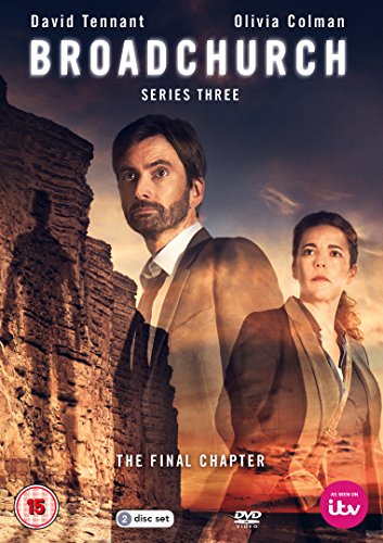 Broadchurch Series 3 DVD cover featuring David Tennant and Olivia Colman.