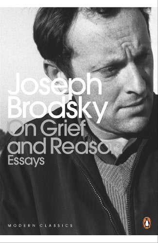 Black and white book cover featuring a portrait of Joseph Brodsky with overlaid text.