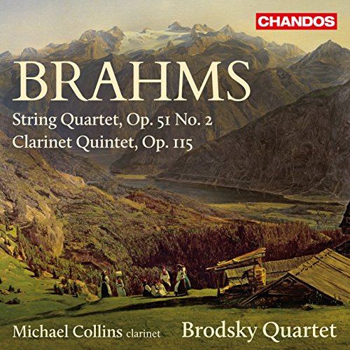 CD cover for Brahms’ String and Clarinet Quintets by Brodsky Quartet.