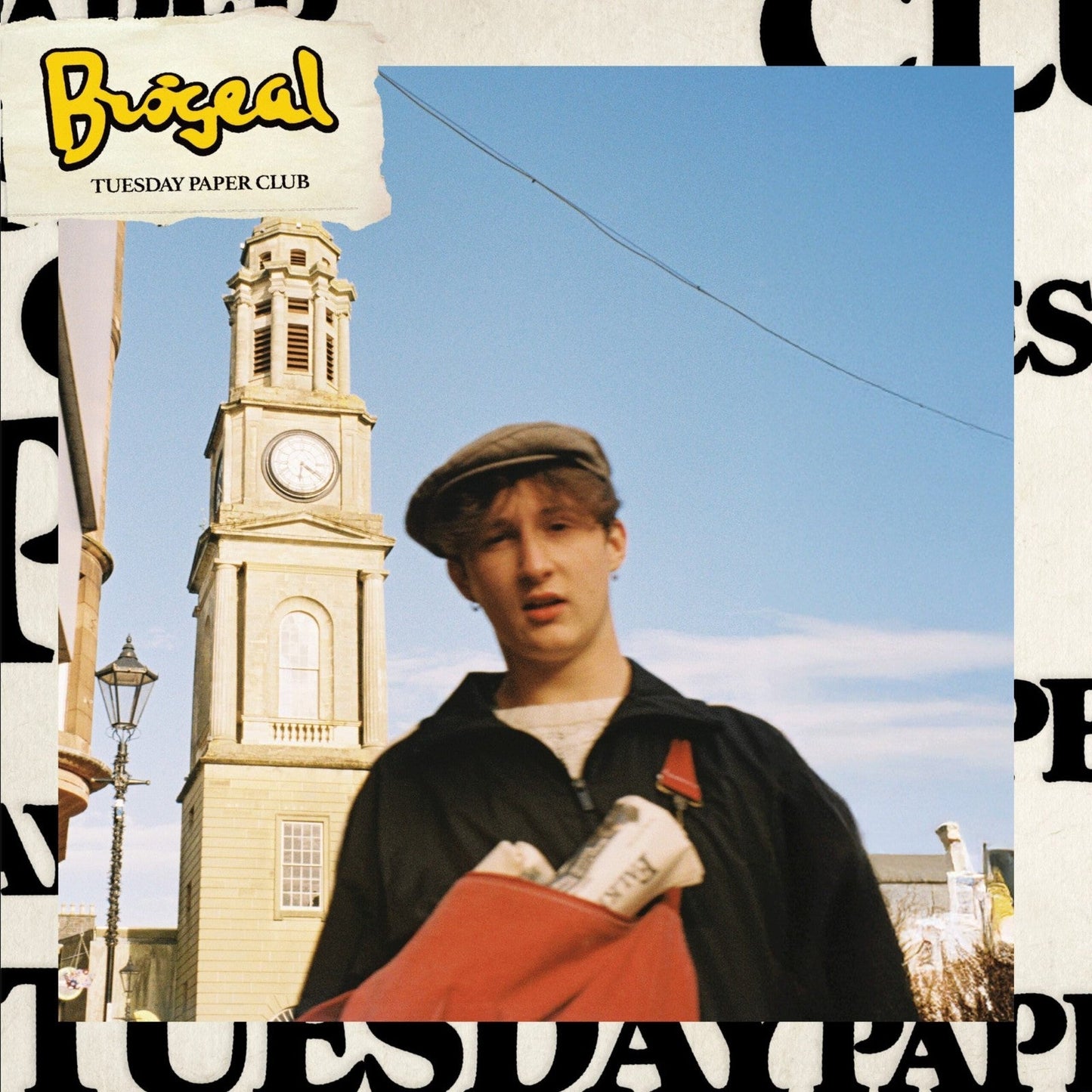 CD cover: man in a hat before a church and blue sky.