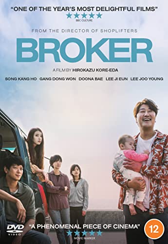 DVD cover for "Broker" featuring a group of people and a baby.