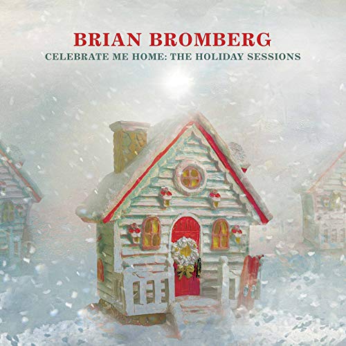 "Album cover featuring a snowy house with red door and festive decorations."