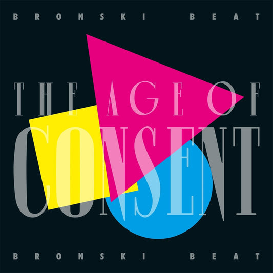 Bronski Beat album cover, “The Age Of Consent,” with geometric shapes.
