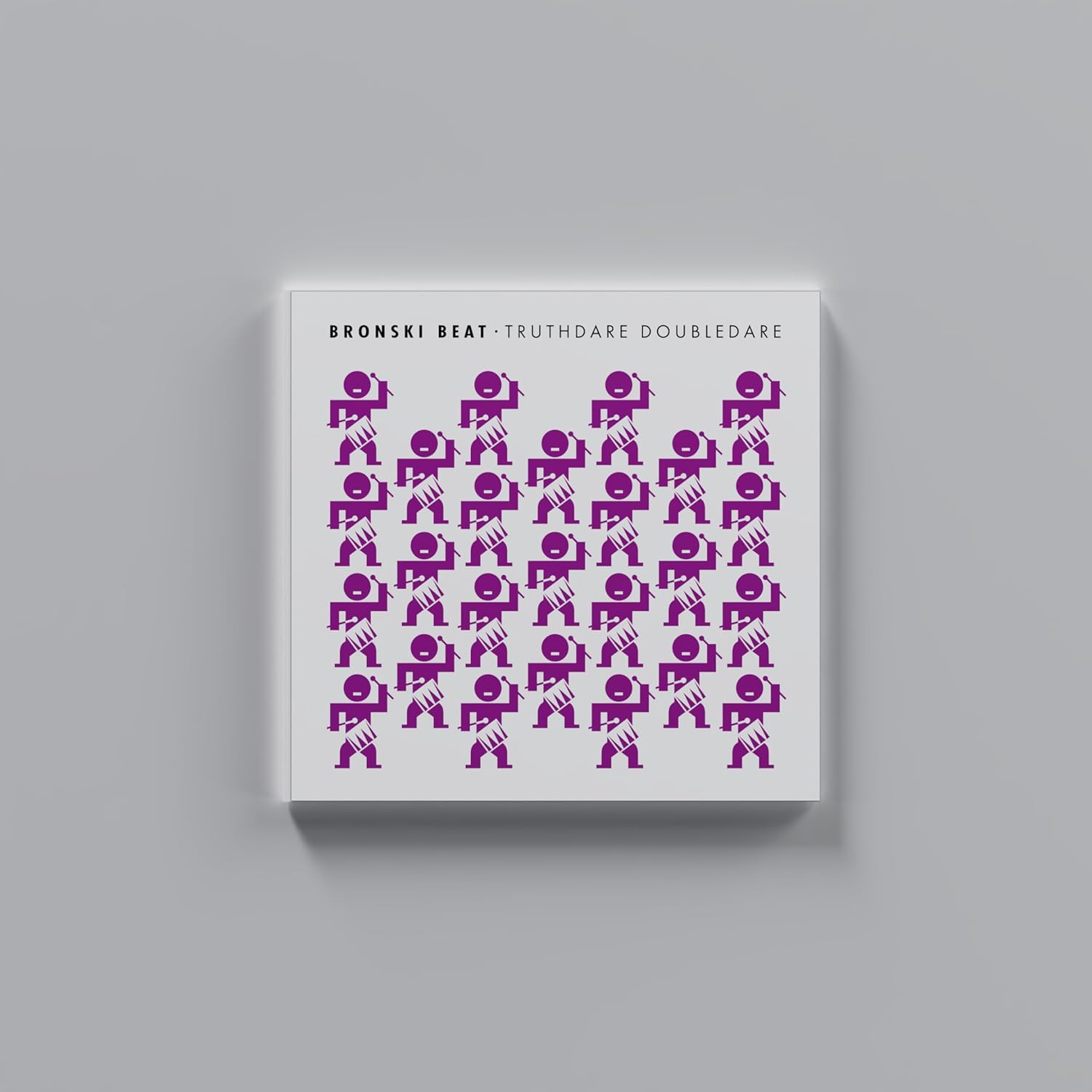 Bronski Beat album cover: repeating purple figures on a white background.