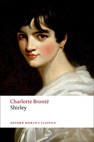 Book cover of Shirley by Charlotte Brontë featuring a portrait of a woman.