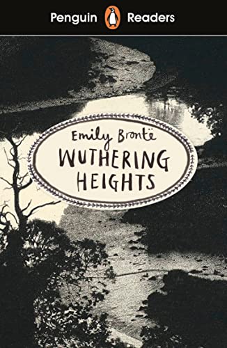 Black and white book cover for Wuthering Heights by Emily Brontë.