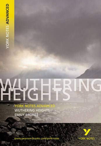 Cover of "Wuthering Heights" York Notes Advanced edition with stormy landscape.