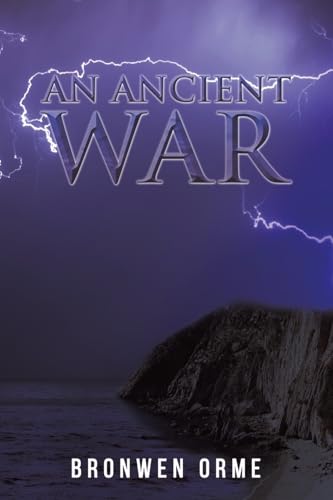 Book cover: stormy sky, rocky coast, and title "An Ancient War".