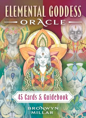 Oracle card deck cover featuring illustrated goddesses and elemental themes.