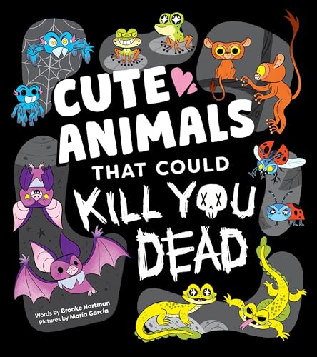 Book cover featuring cartoon illustrations of potentially dangerous animals.