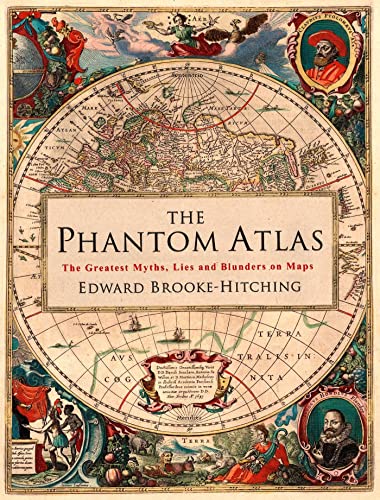 Book cover for The Phantom Atlas featuring an antique map with ornate decorative illustrations.