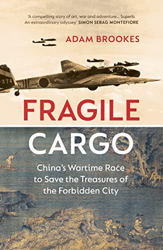 Book cover: “Fragile Cargo” with wartime planes and artwork imagery.