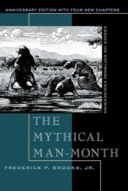 Book cover for The Mythical Man-Month featuring a black and white illustration of bears.