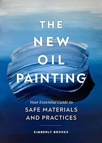 Book cover for "The New Oil Painting" with blue paint strokes.