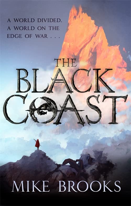 Book cover featuring a small red figure before a massive, glowing orange cliff.