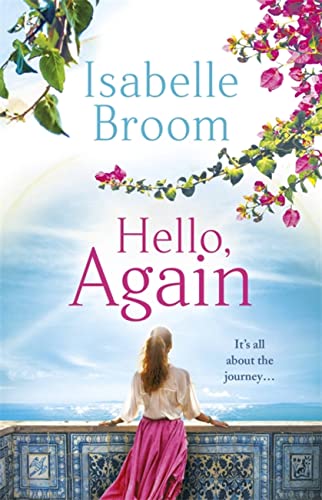 Book cover: woman looking at the sea with flowers overhead.