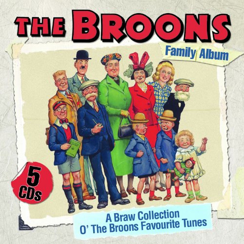 CD cover for "The Broons Family Album" featuring cartoon family illustration.