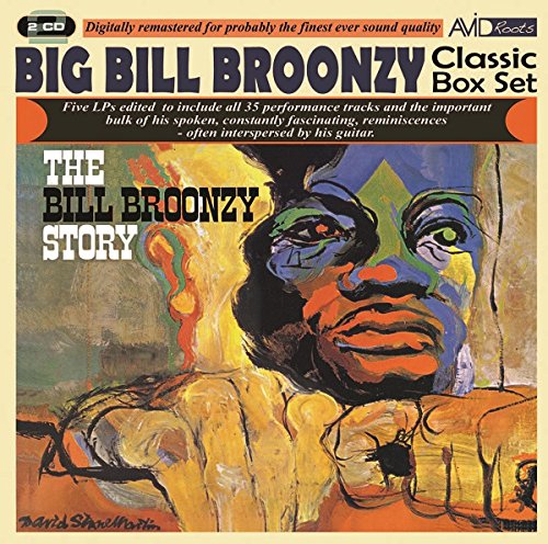 CD cover for “Big Bill Broonzy Classic Box Set” featuring painted portrait.