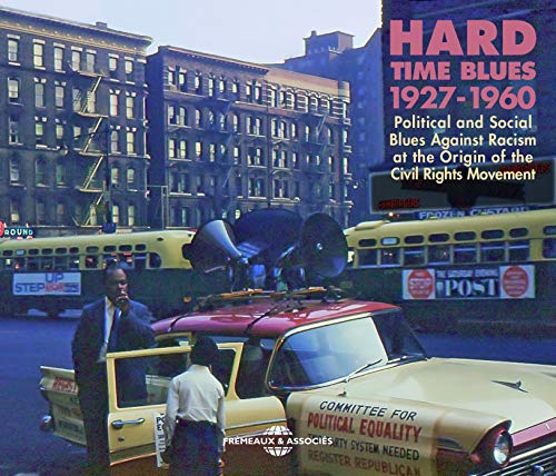 CD cover: 1950s street scene with buses, a car, and a man speaking.