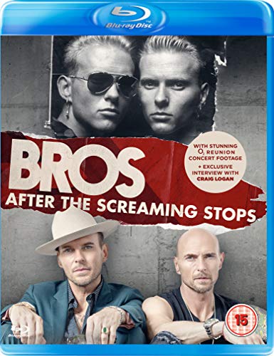 "Blu-ray case with a black and white photo of two men and colour below."