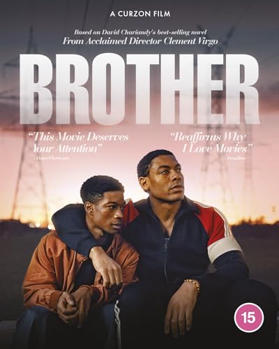 Blu-ray cover for “Brother” featuring two young Black men embracing.
