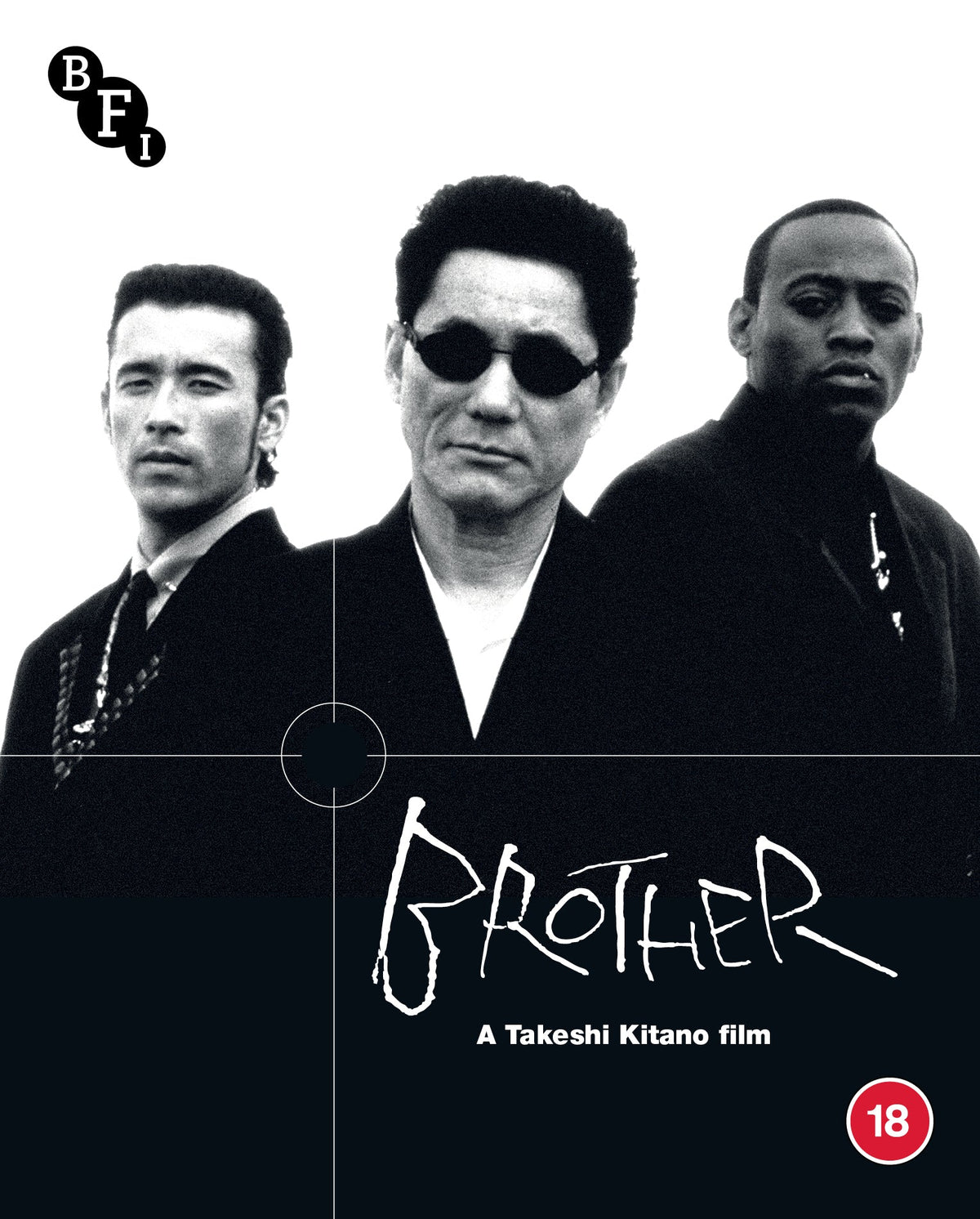 Blu-ray cover featuring three men in suits with the title Brother and BFI logo.