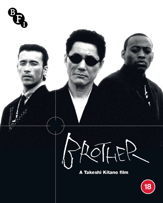 Blu-ray cover featuring three men in suits with the title Brother and BFI logo.