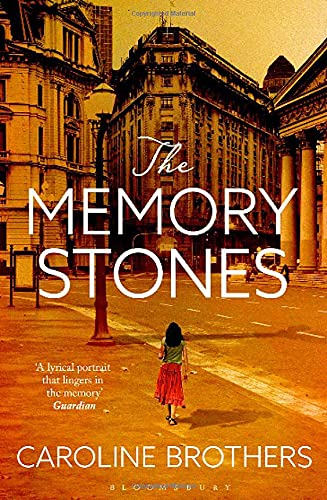 Book cover with a building backdrop and a woman walking away.