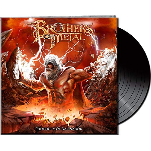 Brothers Of Metal album cover and black vinyl record shown.