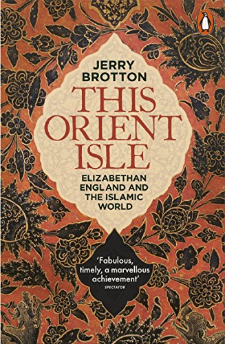 Book cover: “This Orient Isle” with ornate floral design and text.