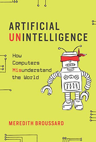 Book cover: “Artificial Unintelligence” with a cartoon robot illustration.