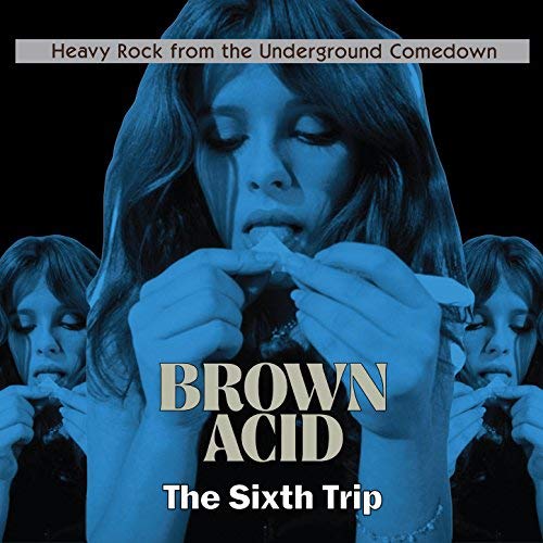 CD cover for “Brown Acid - The Sixth Trip” featuring a woman’s portrait.