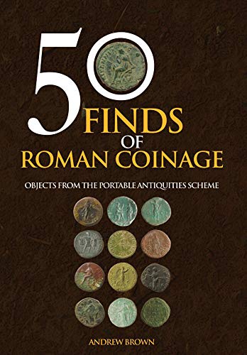 Book cover featuring Roman coins and large text: "50 Finds of Roman Coinage.