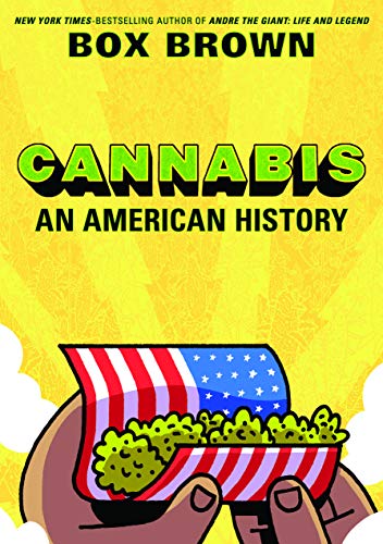 Book cover: "Cannabis: An American History" with illustrated hand and flag.