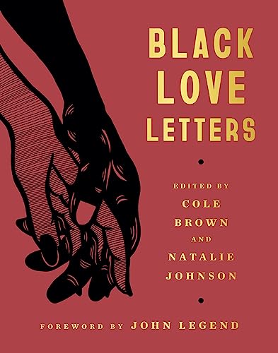 Book cover: "Black Love Letters" with illustration of clasped hands.