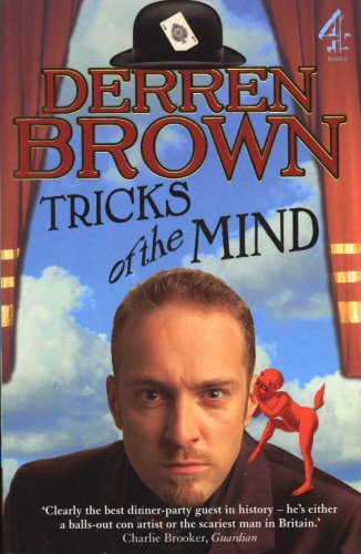 Book cover featuring Derren Brown, a hat with a card, and a red figure.