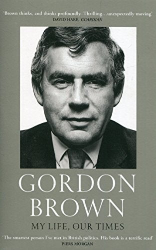 "Book cover featuring a black-and-white portrait of Gordon Brown on a grey background."