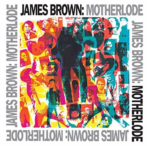 James Brown’s “Motherlode” vinyl album cover, colorful collage of portraits.