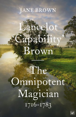 Book cover featuring a landscape painting and text about Lancelot Brown.