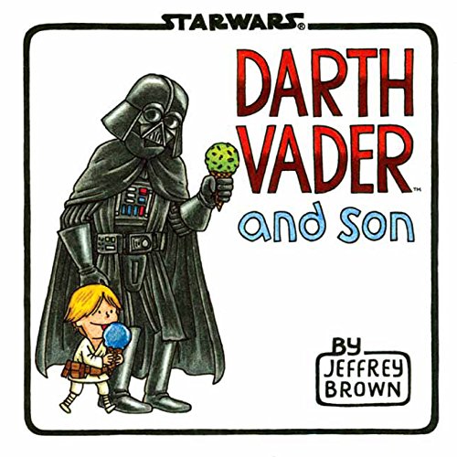 Darth Vader and young Luke Skywalker eating ice cream cones on a book cover.
