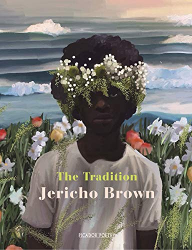 Book cover: portrait of a Black man with flowers, ocean background.